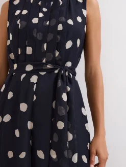 Phase Eight Blue Maxine Spot Jumpsuit Outlet