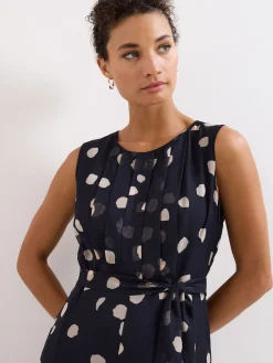 Phase Eight Blue Maxine Spot Jumpsuit Outlet