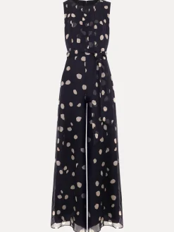 Phase Eight Blue Maxine Spot Jumpsuit Outlet