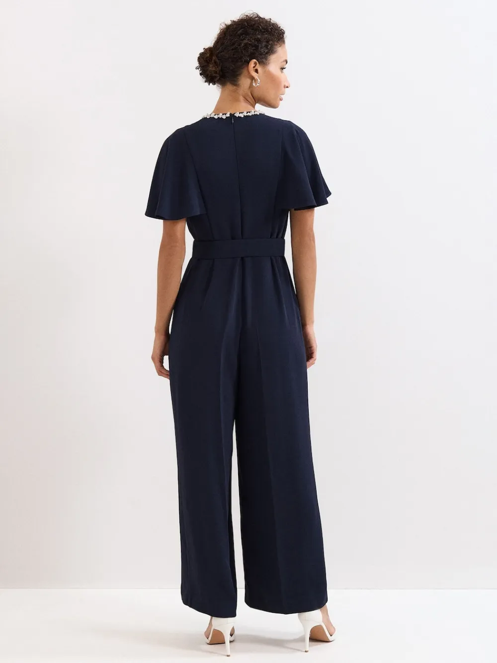 Phase Eight Blue Petite Orwen Jumpsuit Outlet