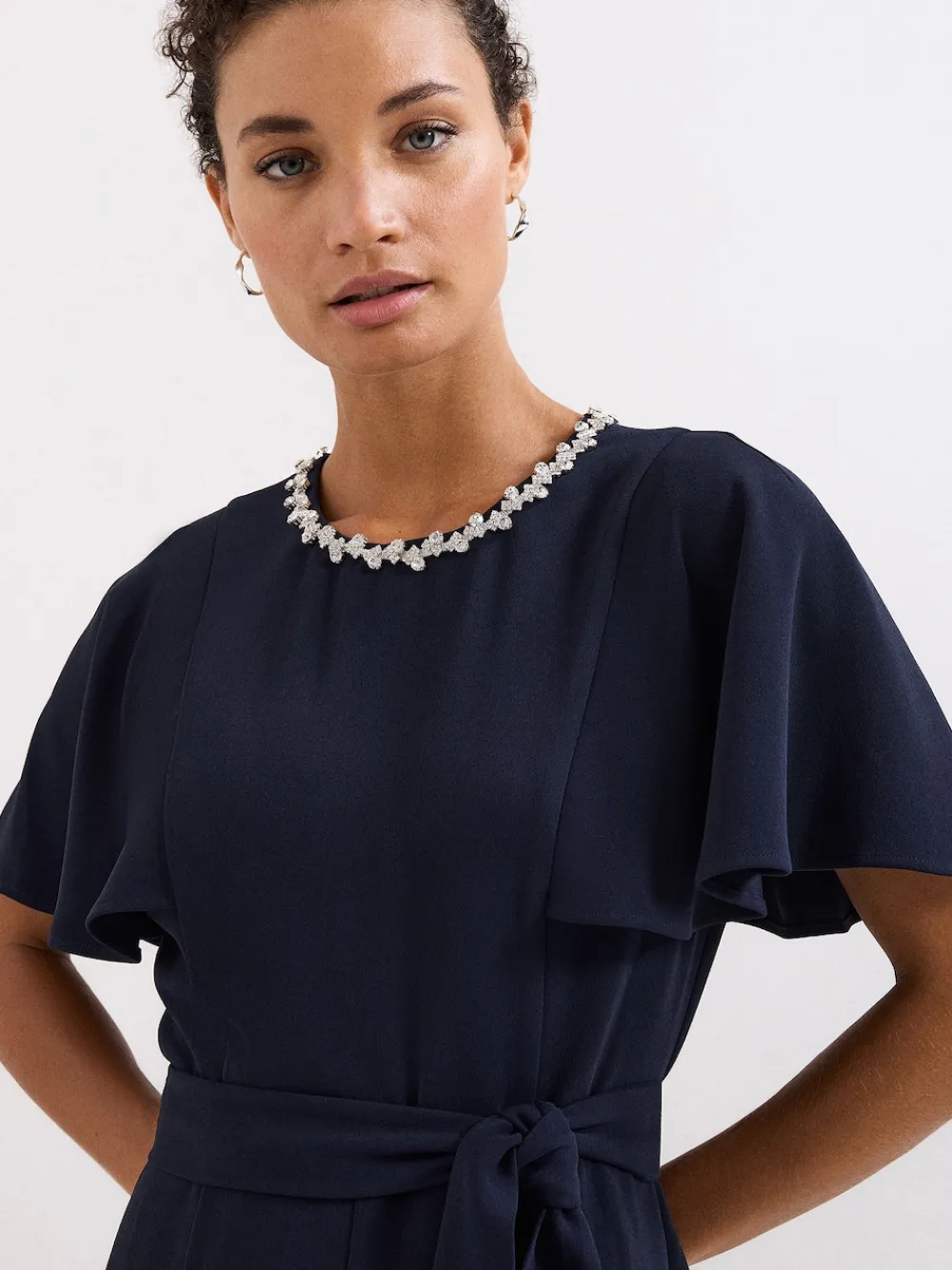 Phase Eight Blue Petite Orwen Jumpsuit Outlet