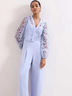 Phase Eight Blue Winona Lace Jumpsuit Clearance