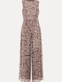 Phase Eight Brown Petite Janine Leaf Jumpsuit Online