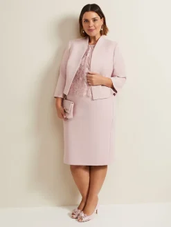 Phase Eight Pink Daisy Peplum Jacket Hot
