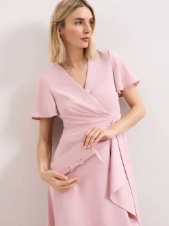 Phase Eight Pink Grosgrain Bow Clutch Outlet