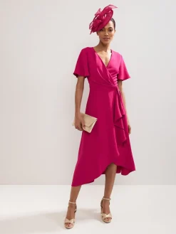 Phase Eight Pink Julissa Wrap Dress Best