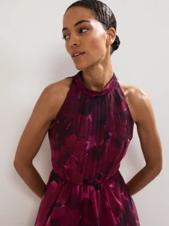 Phase Eight Purple Bethany Floral Print Dress