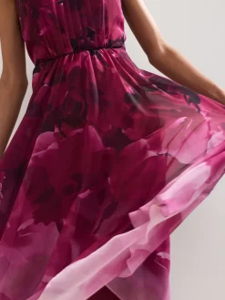 Phase Eight Purple Bethany Floral Print Dress