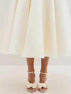 Phase Eight White Pearl Bow Sandals Sale