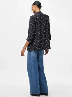 PIECES Black 3/4 Length Sleeve Blazer