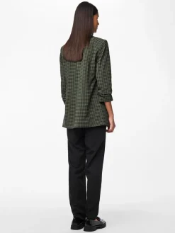 PIECES Green Printed Blazer Discount