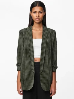 PIECES Green Printed Blazer Discount