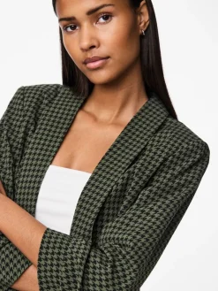 PIECES Green Printed Blazer Discount