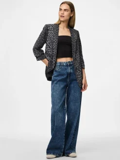 PIECES Grey Printed Blazer Outlet