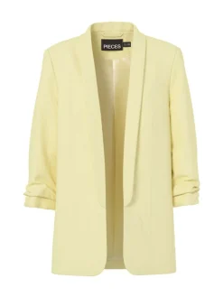 PIECES Yellow 3/4 Sleeve Blazer Outlet