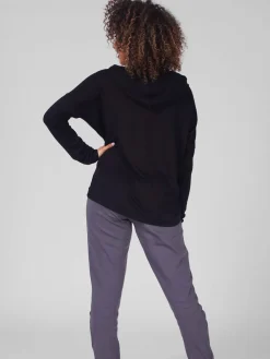 Pineapple Dip Hem Hoodie Black Online