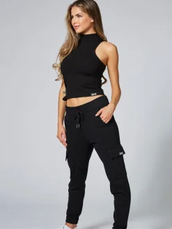 Pineapple Black High Neck Barbarella Sleeveless Top Online