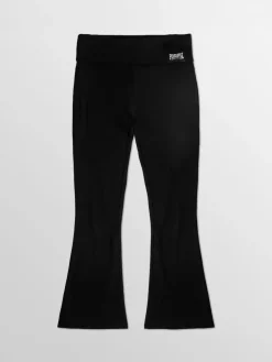 Pineapple Womens Fold Waistband Jersey Trousers Black