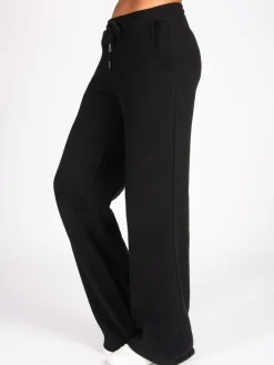 Pineapple Black Womens Super Cosy Wide Leg Joggers Best