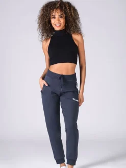 Pineapple Grey Skinny Zip Joggers