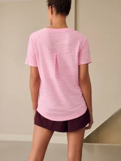 Next Active Crew Neck Lightweight Short Sleeve T-Shirt Pink Best