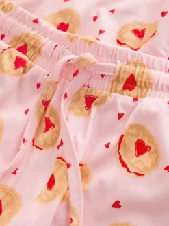 Next Pink Biscuit Jersey Button Through Short Pyjamas Set Best