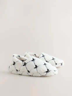 Next Borg Shoot Slippers Pink Bow