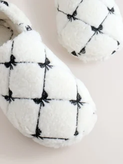 Next Borg Shoot Slippers Pink Bow