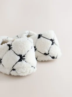 Next Borg Shoot Slippers Pink Bow