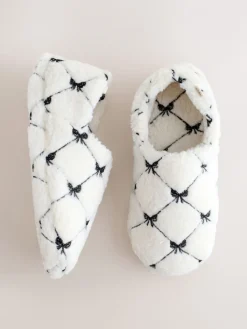 Next Borg Shoot Slippers Pink Bow