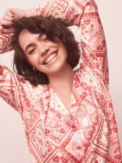 Next Pink Bows Satin Button Through Pyjamas Best