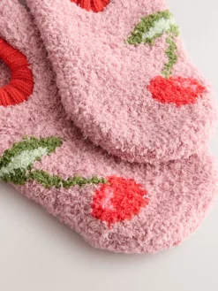 Next Pink Cherries Print Cosy Footsie Socks 1 Pack Discount