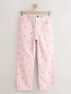 Next Straight Leg Jeans Pink Cherry Best