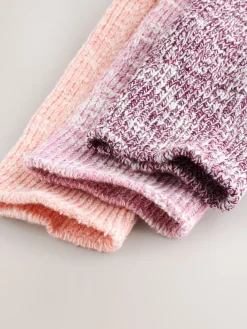 Next Cotton Slub Slouchy Ankle Socks 3 Pack Pink New