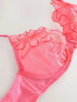 Next Pink DD+ Non Pad Plunge Premium Embroidery Bra Online