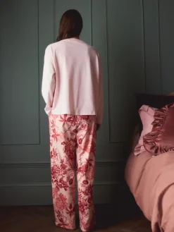 Next Pink Floral Kew Collection Long Sleeve Pyjamas Sale
