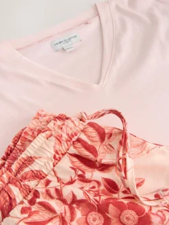 Next Pink Floral Kew Collection Long Sleeve Pyjamas Sale