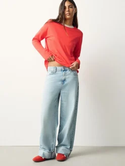 Next Long Sleeve Crew Neck T-Shirts 5 Pack Pink New