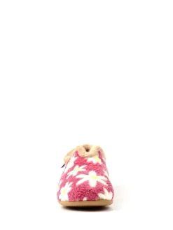 Lunar Ladies Flower Pattern Slippers Pink Clearance