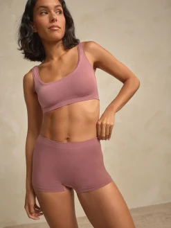 Next N.Premium Super Soft Seamless Crop Bra Pink