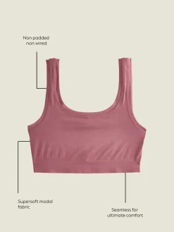 Next N.Premium Super Soft Seamless Crop Bra Pink