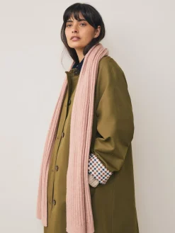 Next Ribbed Knit Scarf Pink Outlet