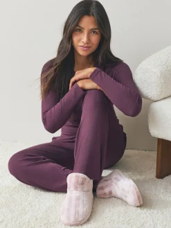 Next Boot Slippers Pink Stripe Best