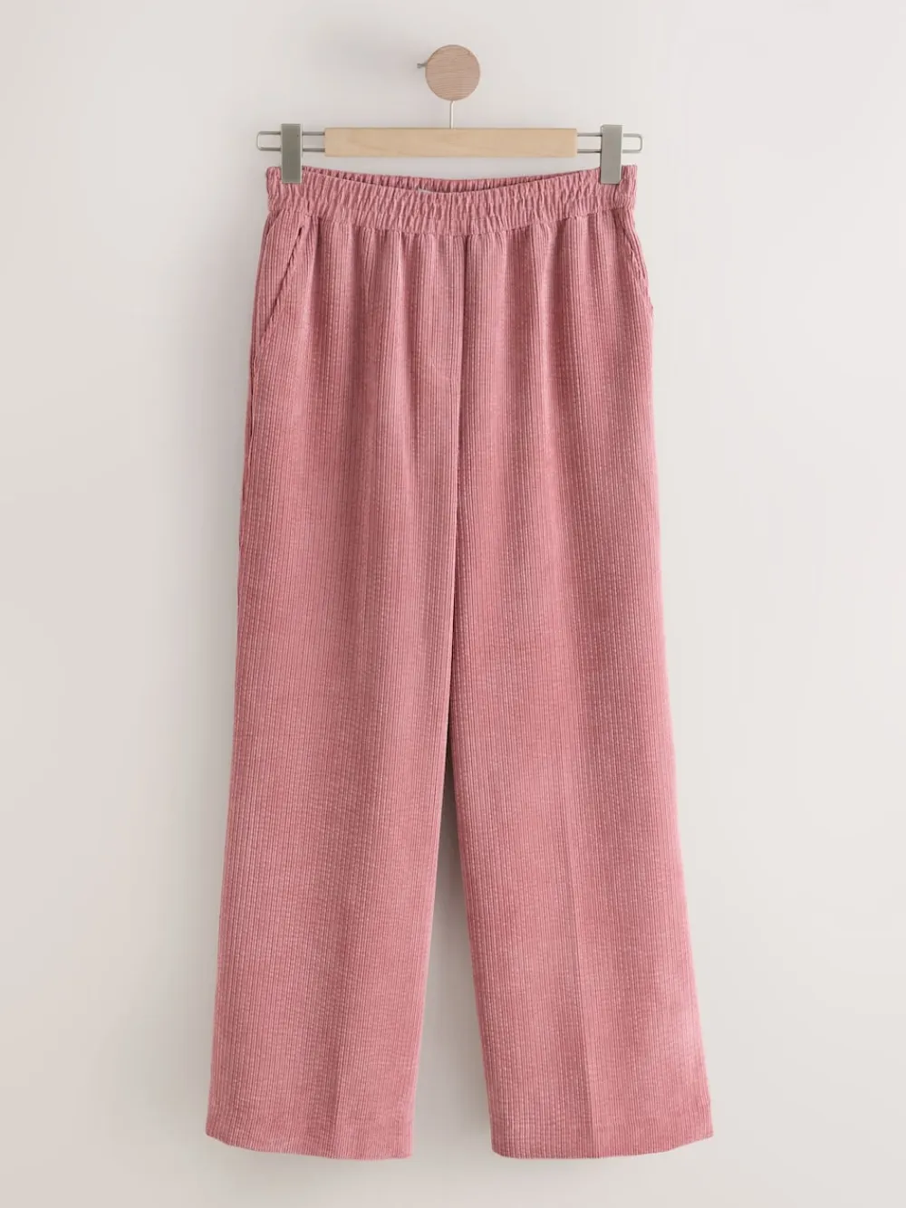 Next Pink Wide Leg Soft Cord Trousers Sale