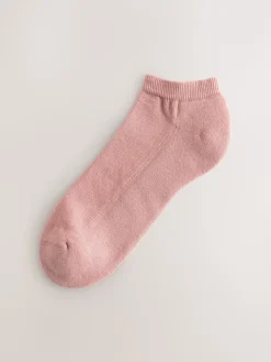 Next Cushion Sole Trainer Socks 4 Pack Pink/Blue/Neutral New