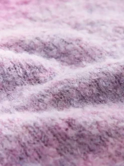 Next Boucle Crew Neck Jumper With Wool Pink/Purple Spacedye Outlet