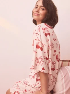 Next Nightie Pink/Red Heart Outlet