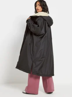 PixieGirl Petite Black Fleece Lined Changing Robe Hot