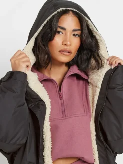 PixieGirl Petite Black Fleece Lined Changing Robe Hot