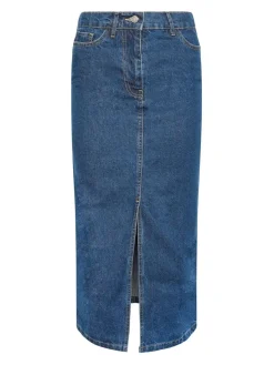 PixieGirl Petite Blue 100% Cotton Maxi Skirt Clearance